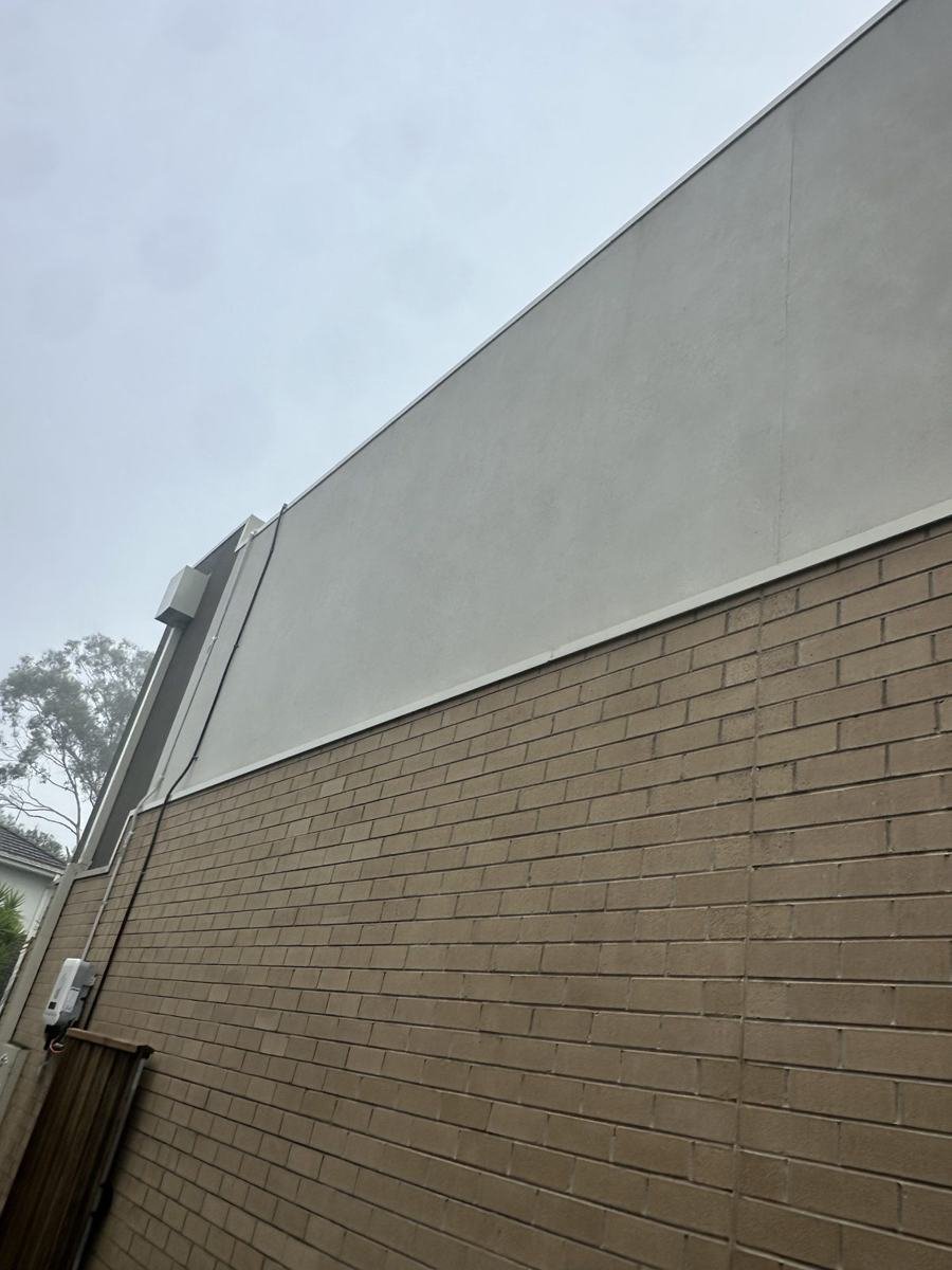 A rendered wall after our wash