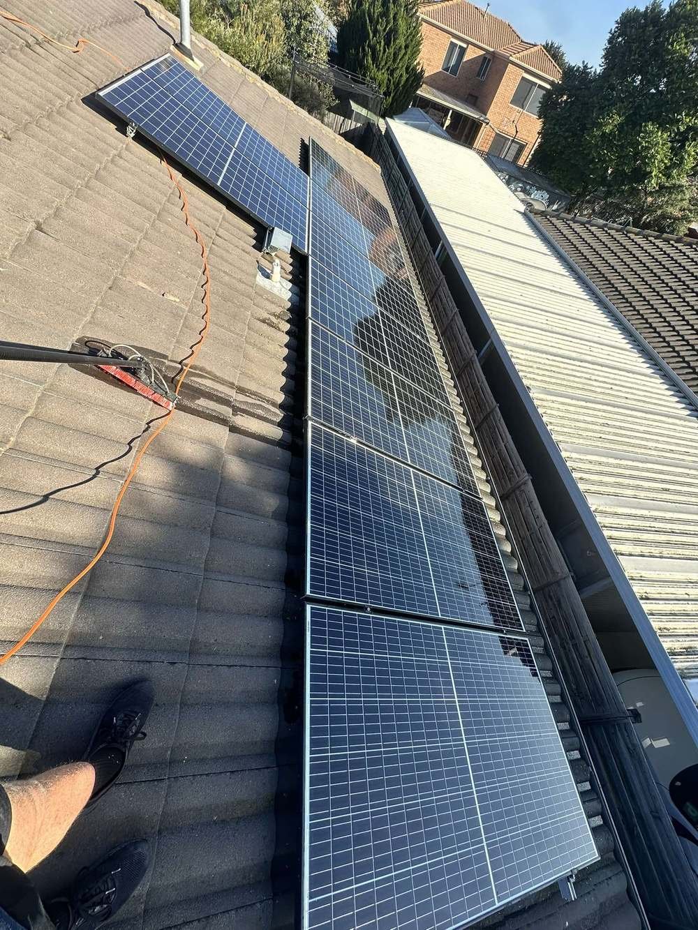 Solar panels on a roof